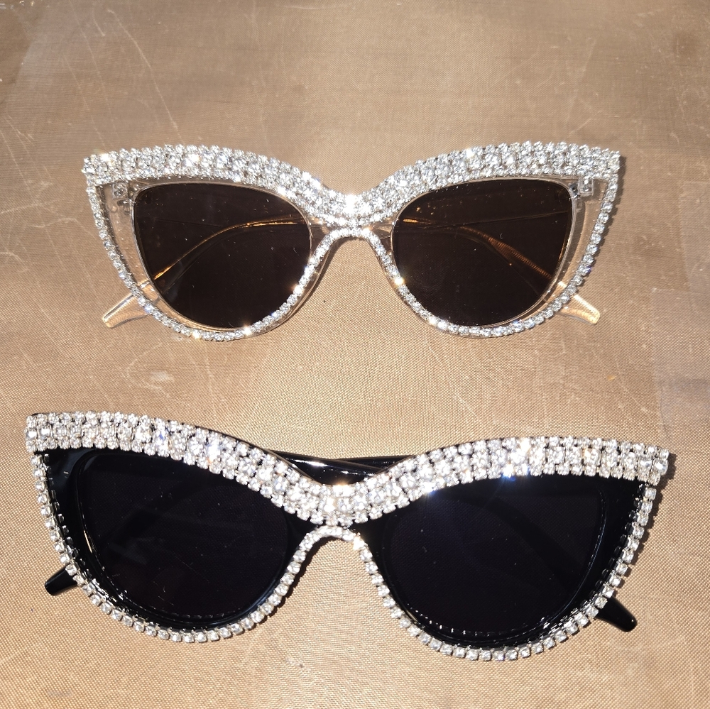 2 bling rhinestone sunglasses